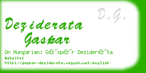 deziderata gaspar business card